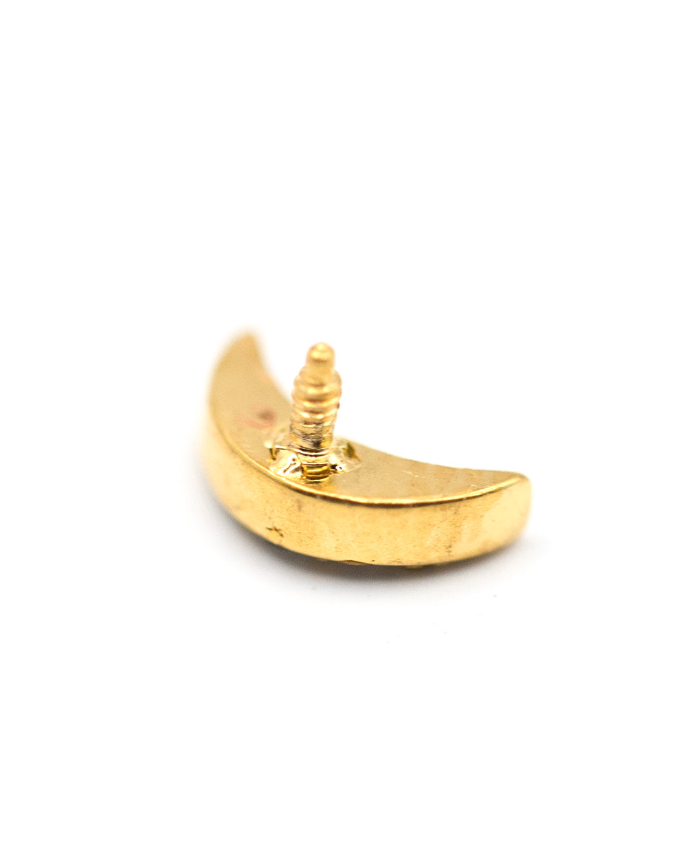Gold PVD Moonstone CZ 16g Internal Thread S/Steel Attachment