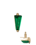 Emerald Gem 18k Gold pvd S/Steel 16g Internal Thread Attachment
