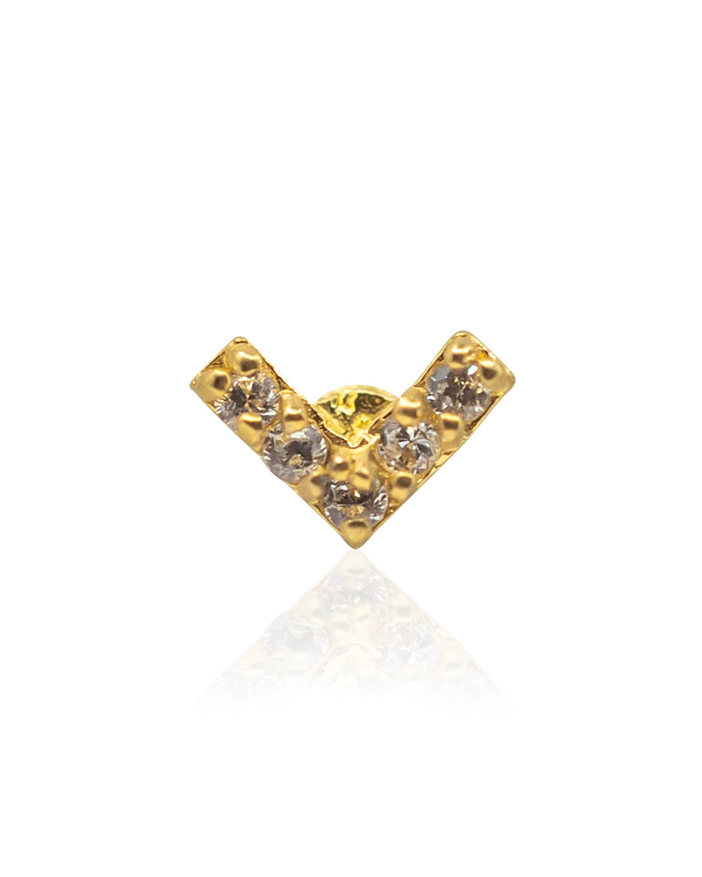 V Shaped Diamonte Internal Thread Attachment