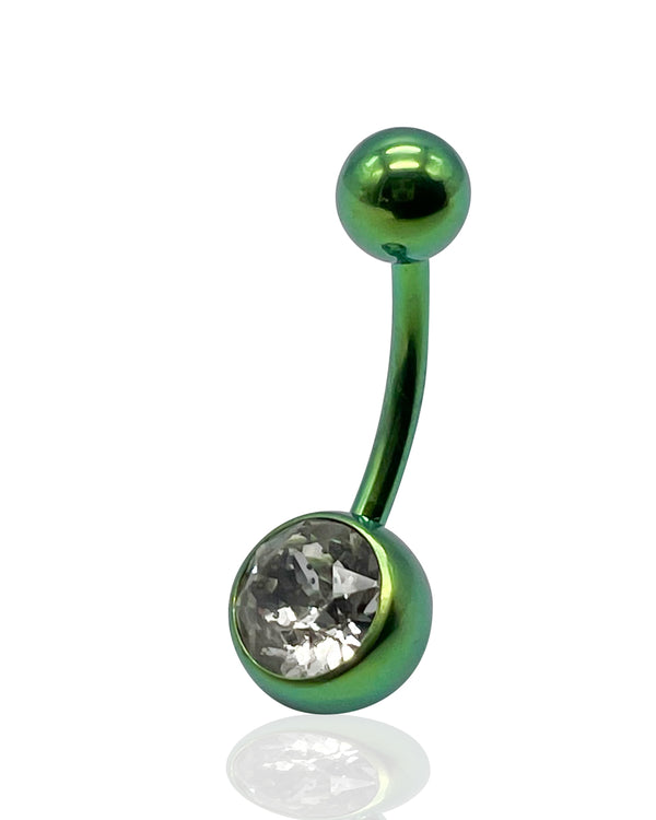 Titanium Jeweled Navel Barbell