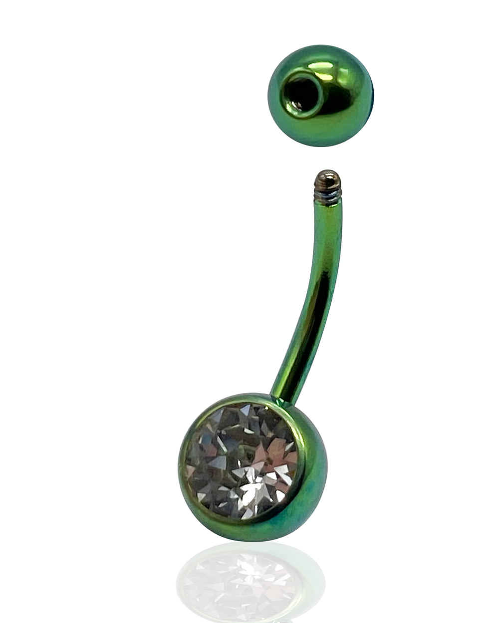 Titanium Jeweled Navel Barbell