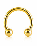Surgical Steel Circular Barbell Gold