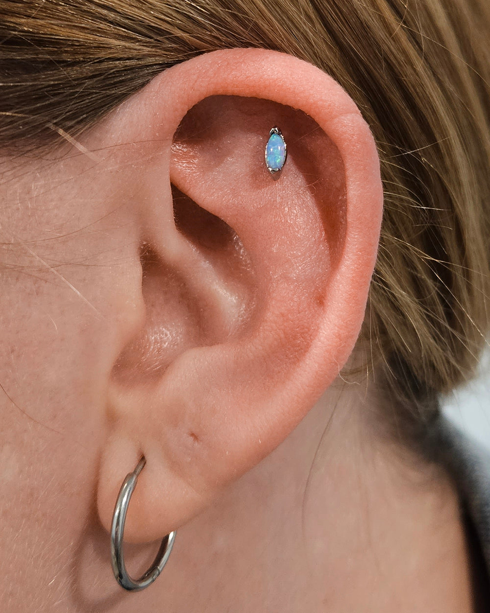 Light Blue Opal Internally Threaded Attachment