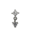 Double Dangle Diamonte Internally Threaded Attachment