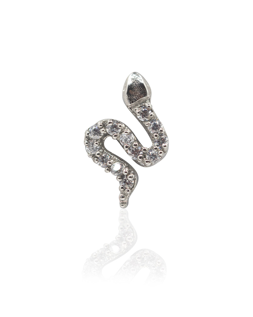 Crystal Snake Silver Internal Thread Attachment