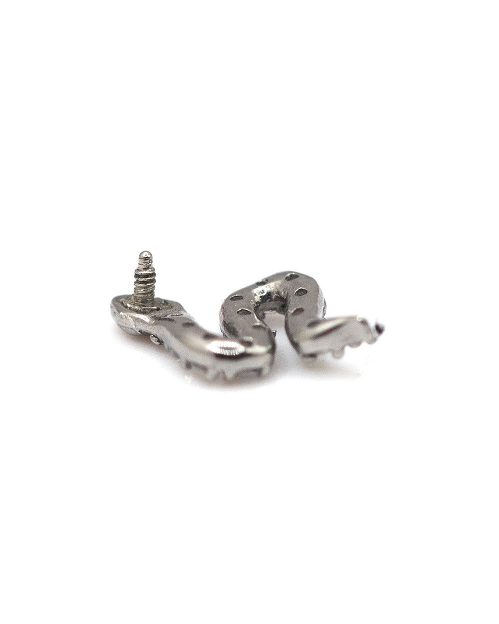 Crystal Snake Silver Internal Thread Attachment