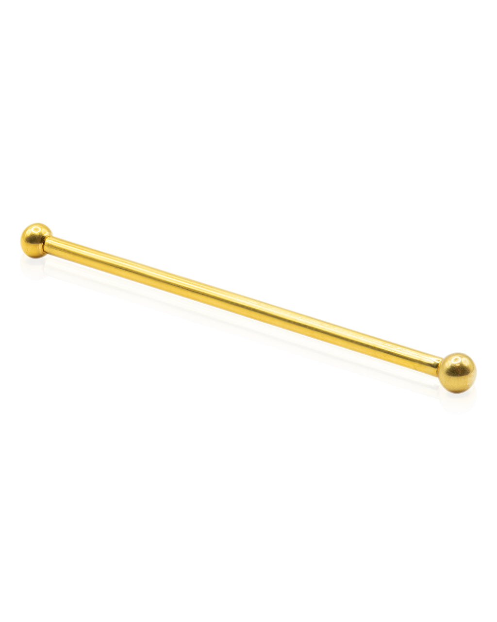 Gold PVD Titanium Internal Thread Industrial Barbell