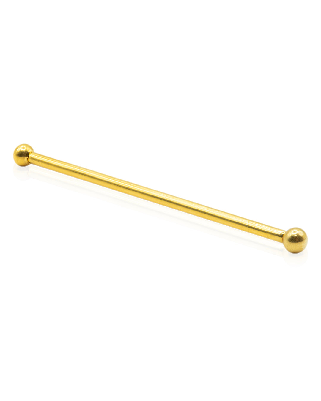 Gold PVD Titanium Internal Thread Industrial Barbell
