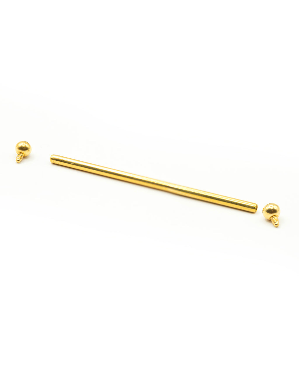 Gold PVD Titanium Internal Thread Industrial Barbell