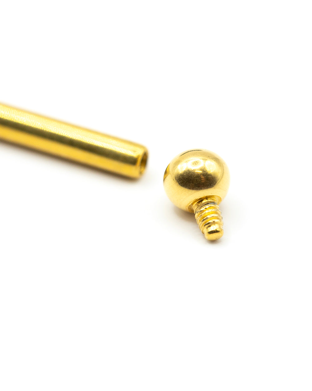 Gold PVD Titanium Internal Thread Industrial Barbell