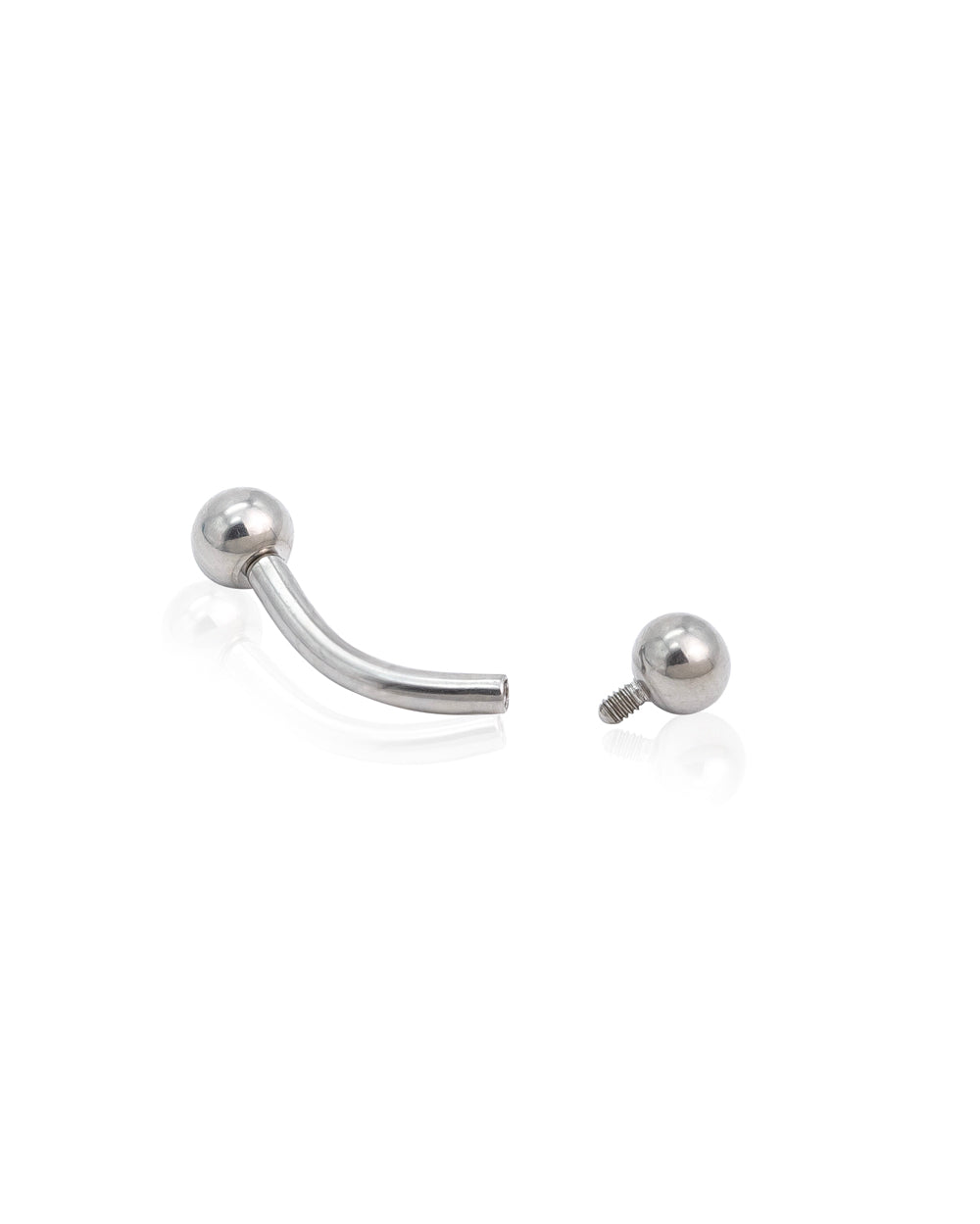 Titanium Internal Thread Curved Barbell