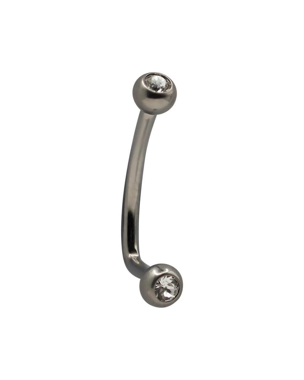 'J Bar-Christina' Titanium Internal Thread w CZ Gem Balls