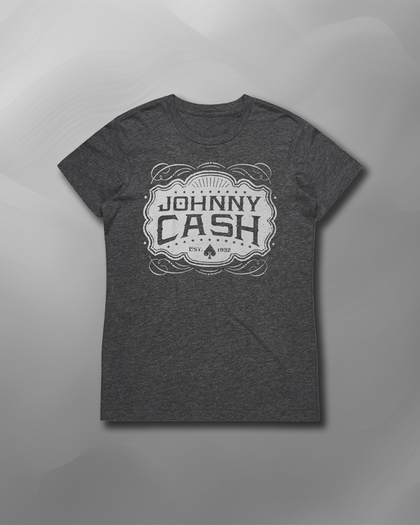 Johnny Cash - White Emblem Tee
