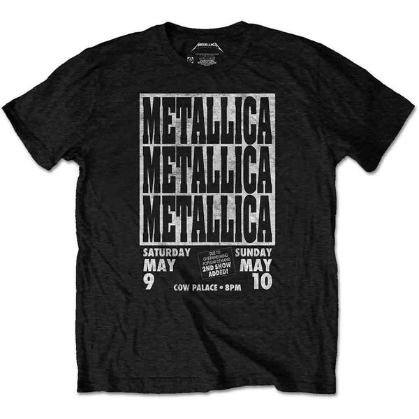 Metallica Cow Palace Black T-Shirt (Licensed Merchandise)