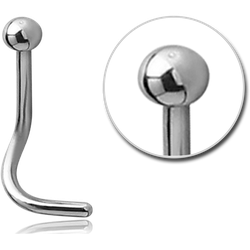 Silver Ball Curved Nose Stud 18g