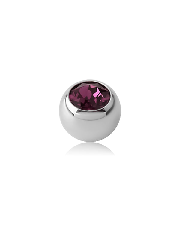 Amethyst Jewelled Threaded Ball