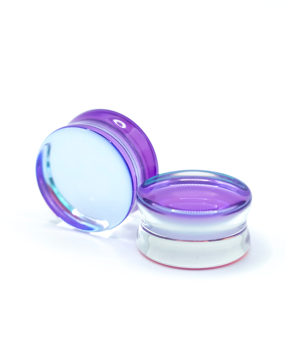 Flared Glass Plug | Purple Aurora Borealis