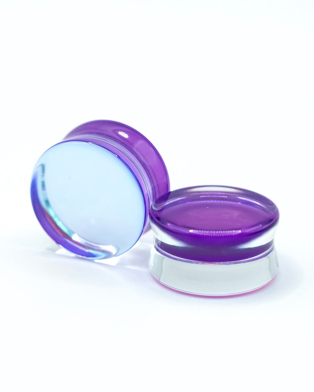 Flared Glass Plug | Purple Aurora Borealis
