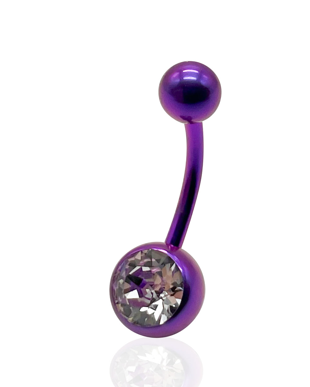 Titanium Jeweled Navel Barbell