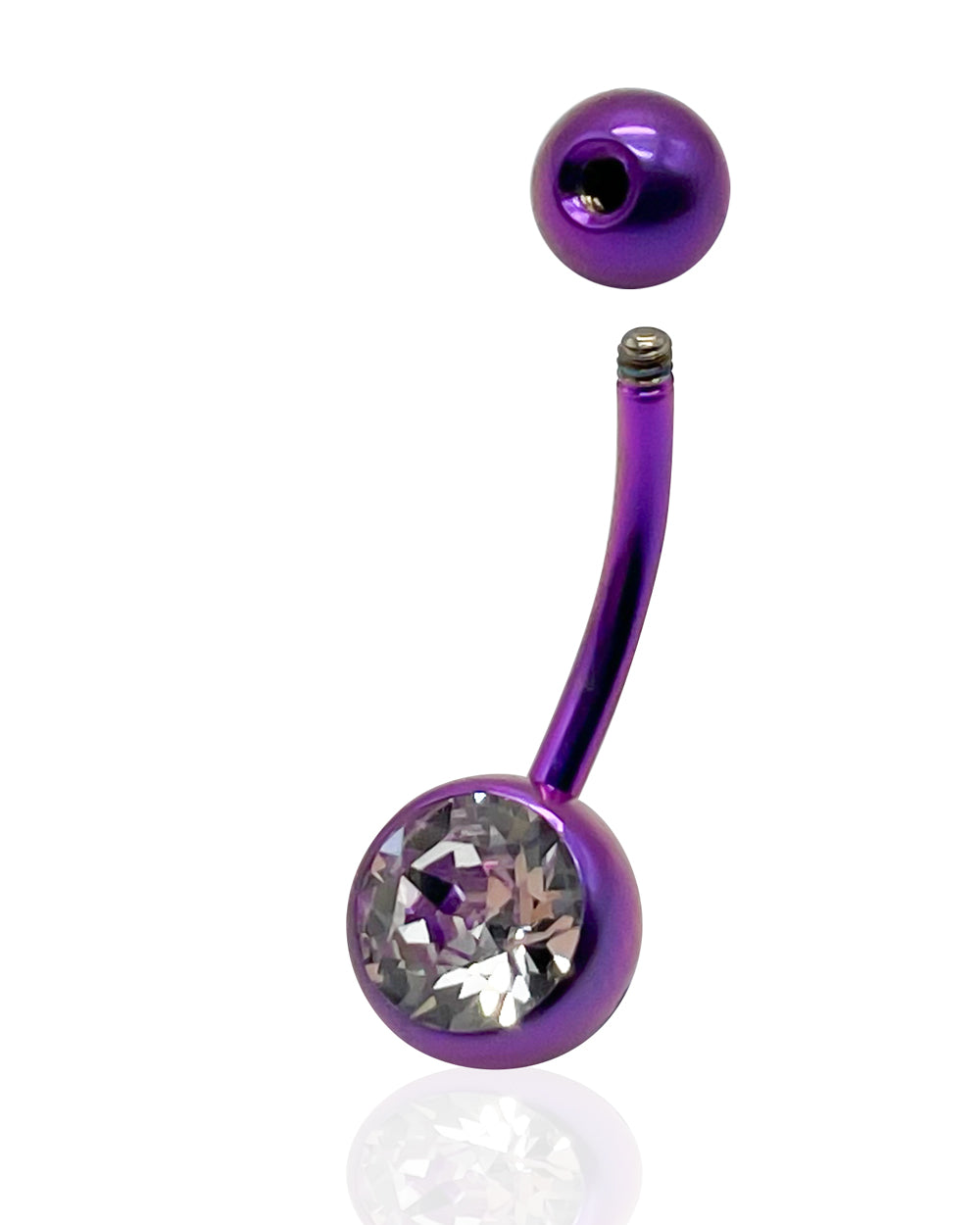 Titanium Jeweled Navel Barbell
