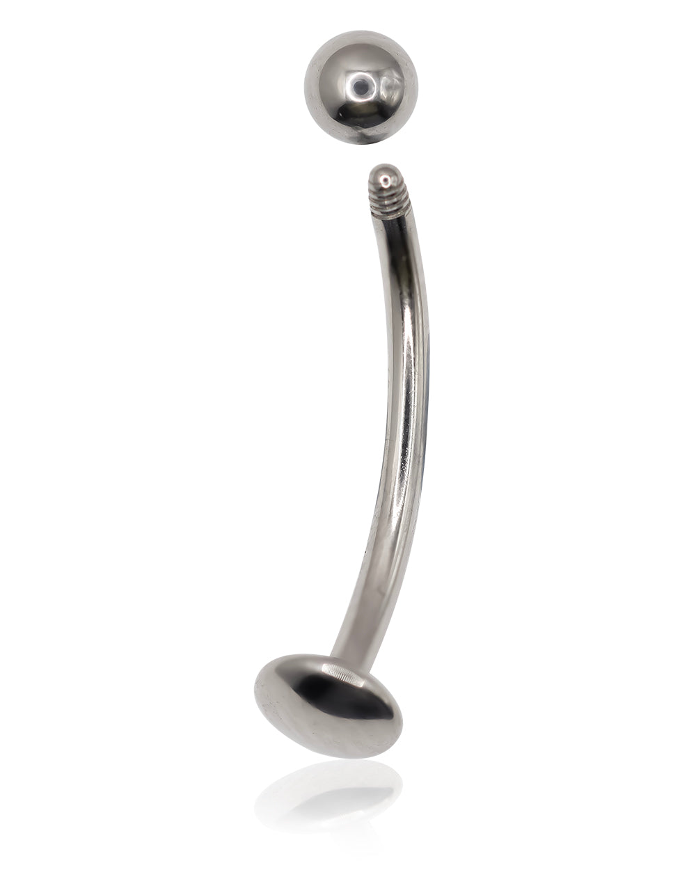 Curved Labret/ Flat Back Titanium ext thread