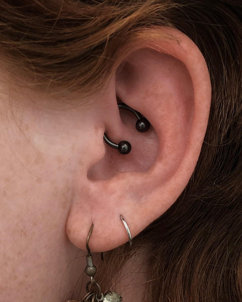 Surgical Steel Circular Barbell Black