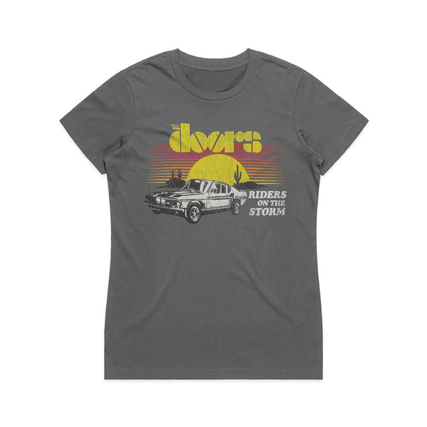 The Doors - Riders on the Storm - Womens Charcoal T-shirt