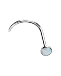 20 Gauge | Nose Stud - Opal Titanium