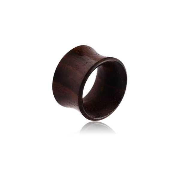 Rosewood Double Flared Slim Cut Wooden Tunnel