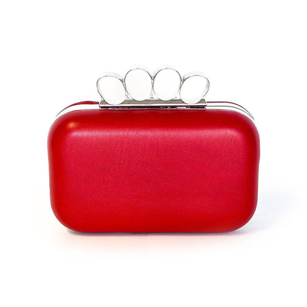 Red Knuckle Duster Clutch