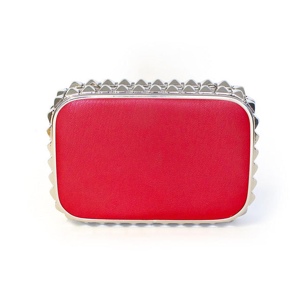 Red Studded Clutch