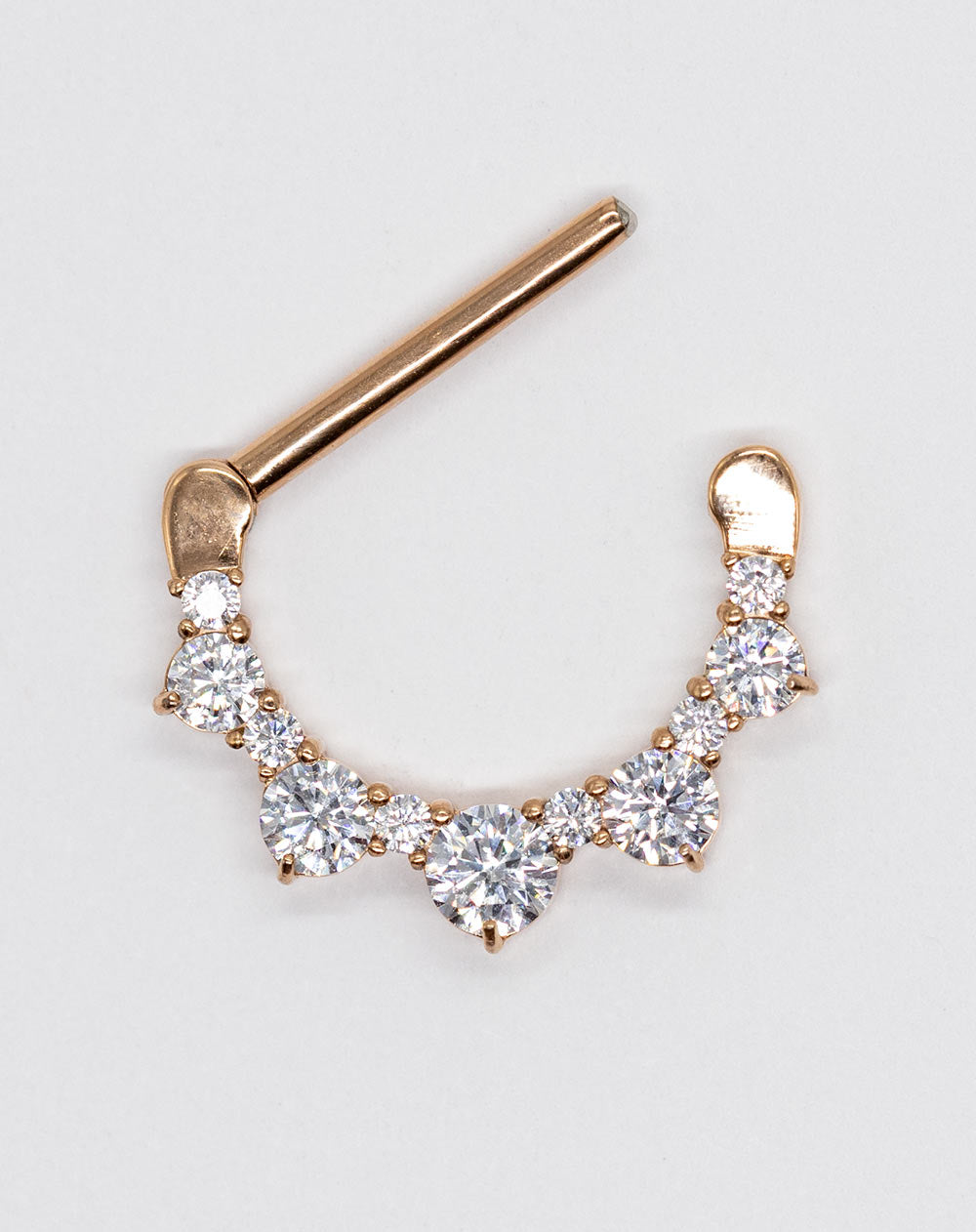 Nipple Clicker - Rg Cz 11 X Jewelled 1.6 X 14mm