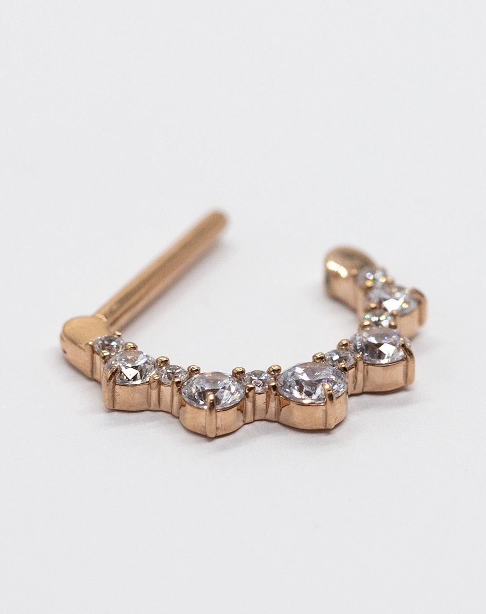 Nipple Clicker - Rg Cz 11 X Jewelled 1.6 X 14mm