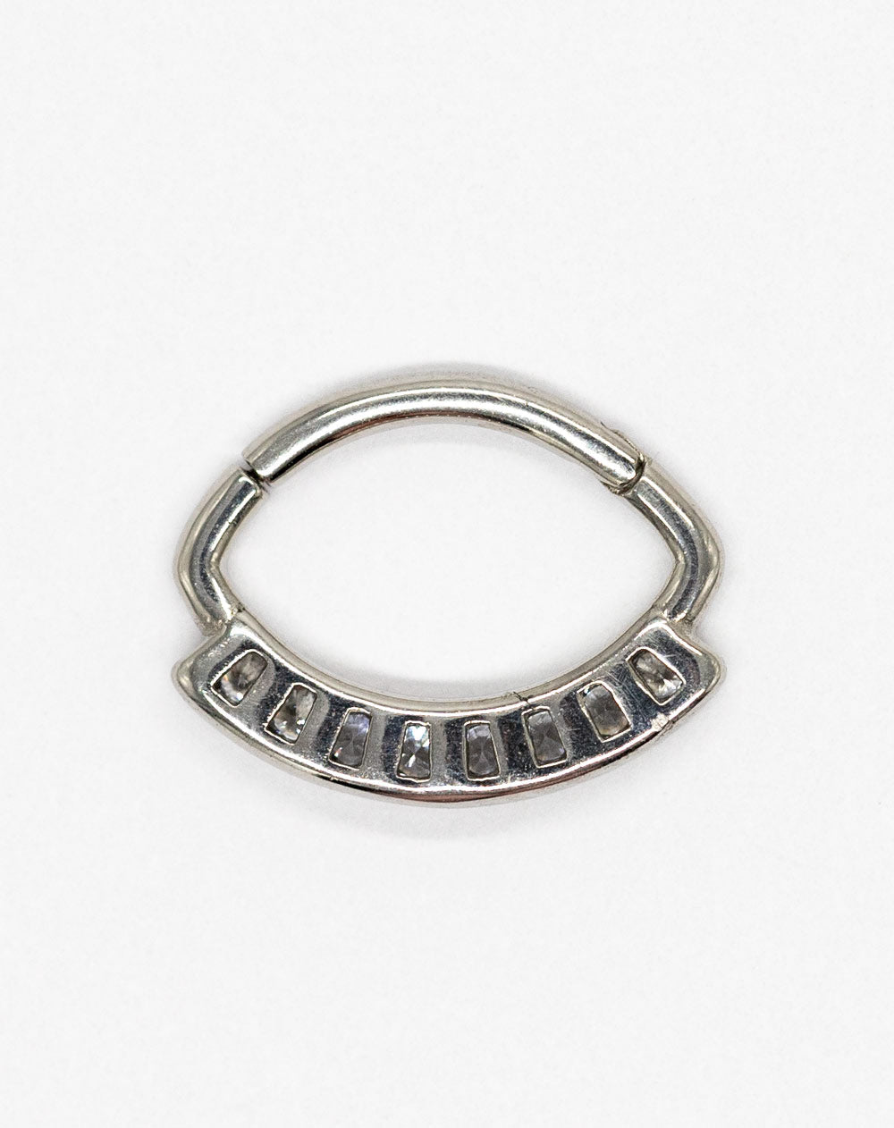 16 Gauge | 6mm Tiara Silver Septum Clicker