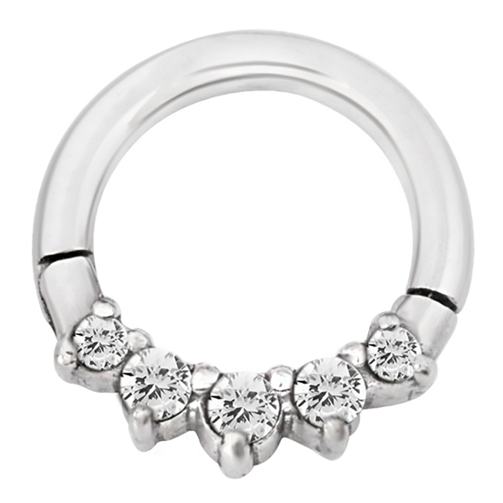 16 Gauge | 8mm 5 Bling Rating Septum Clicker