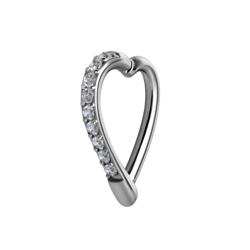 Crystal Heart Navel Clicker
