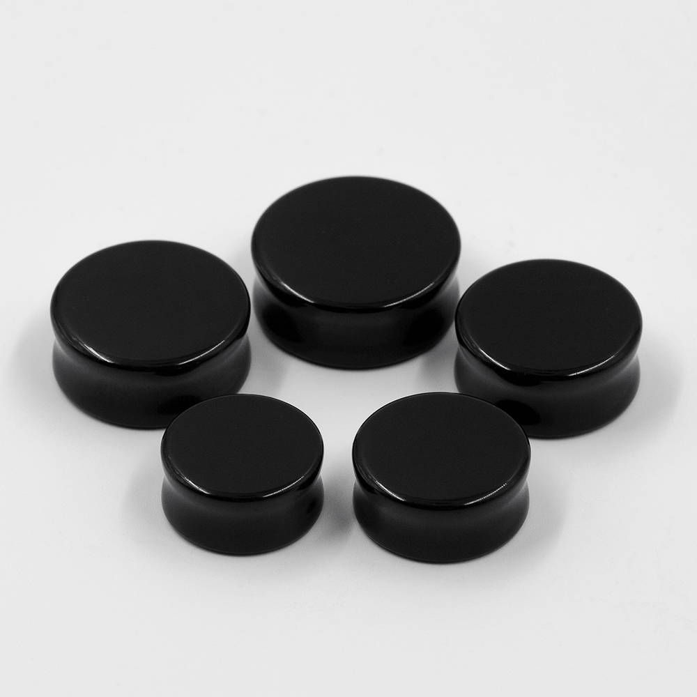 Black Obsidian Double Flared Stone Plug | Punktured