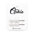 Hair Pin Silver Shell With Pearls