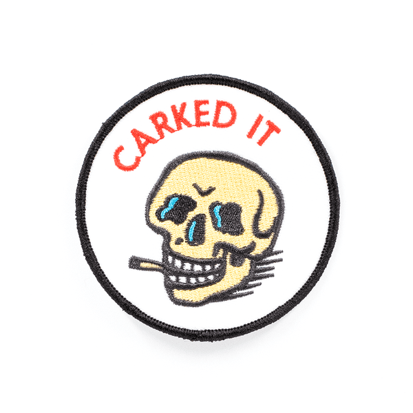 Carked It Smoking Skull Patch