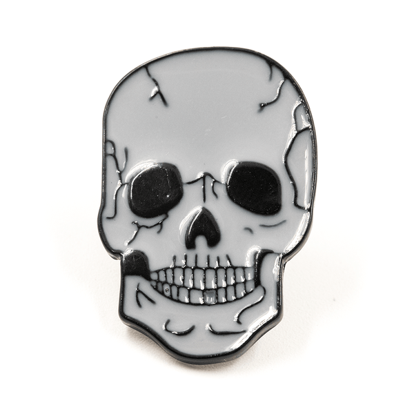 White Skull Enamel Pin