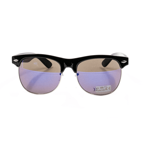 Brushed Black And Blue Sunnies