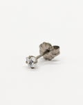 Earring - Titanium Square Cz Jewelled Stud 3Mm