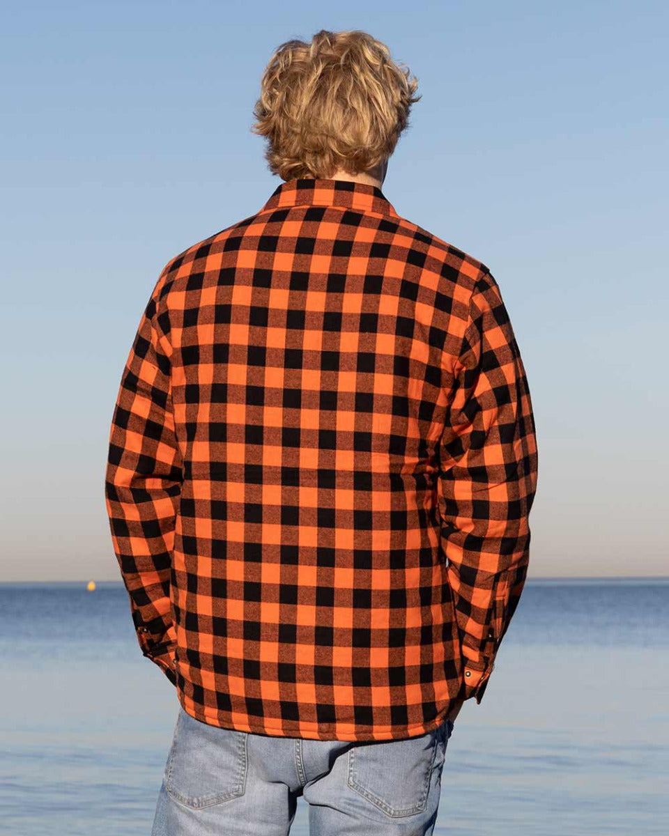 Orange Soft Padded Flannel Jacket