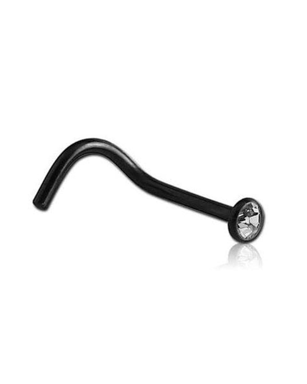 20 Gauge | Black Sss Cz Nose Stud