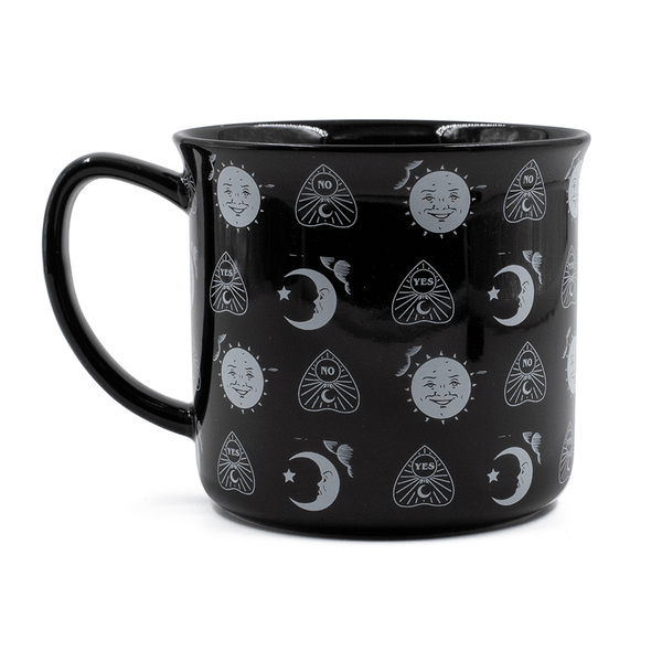 Ouija Pattern Black Mug
