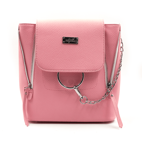 Backpack - Small Backpack Pink W/ Chain Detail Sv