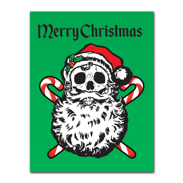 Wake 'N' Bake | Skull Santa Xmas Greeting Card