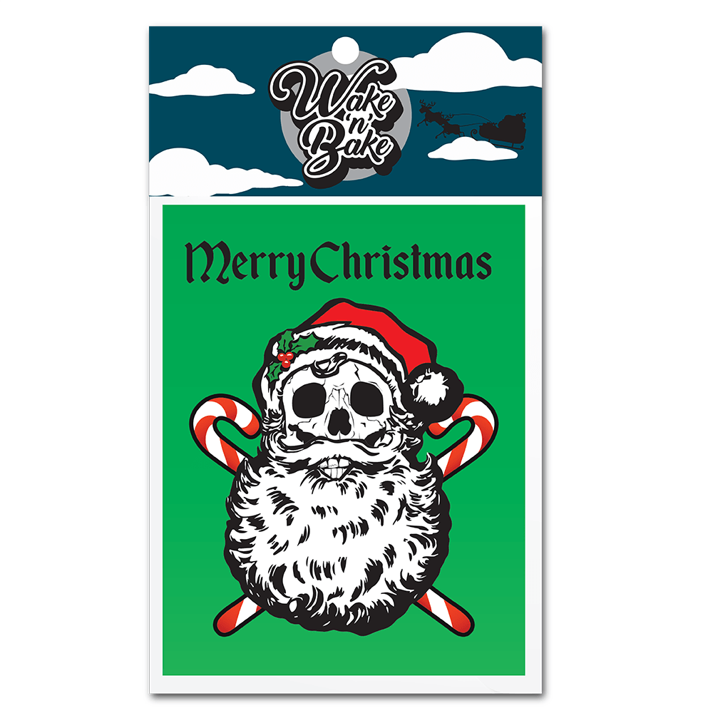 WAKE 'N' BAKE | SKULL SANTA XMAS GREETING CARD