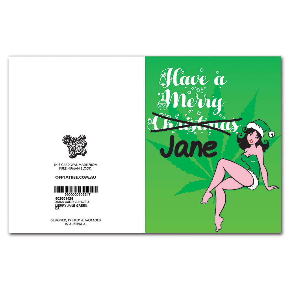WAKE 'N' BAKE | HAVE A MERRY JANE XMAS GREETING CARD