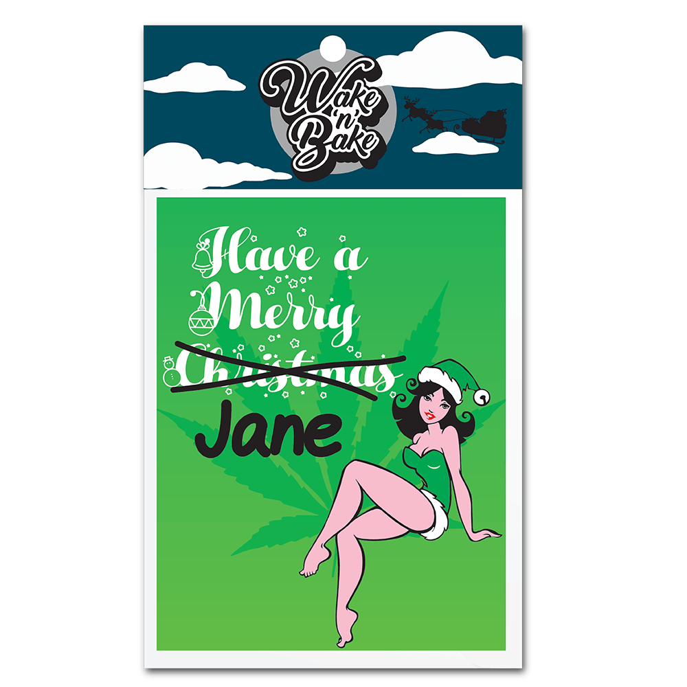 WAKE 'N' BAKE | HAVE A MERRY JANE XMAS GREETING CARD
